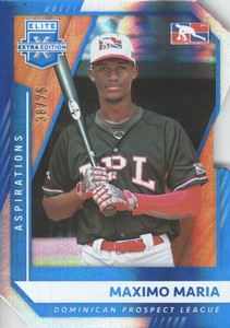 2021 Elite Extra Edition Baseball Aspirations Die Cut #185 Maximo Maria /75