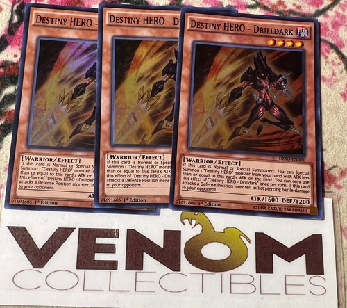 Yu-Gi-Oh! - Destiny Hero - Drilldark - LEHD-ENA11 - Común - 1ª Edición - Mazos De Héroe Legendarios - Baraja De Héroe De Destiny