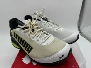 PUMA MEN'S CELL DIVIDE CLEAN SNEAKER RUNNING SHOE WHITE BLACK YELLOW SIZE 9.5 - Picture 1 of 7