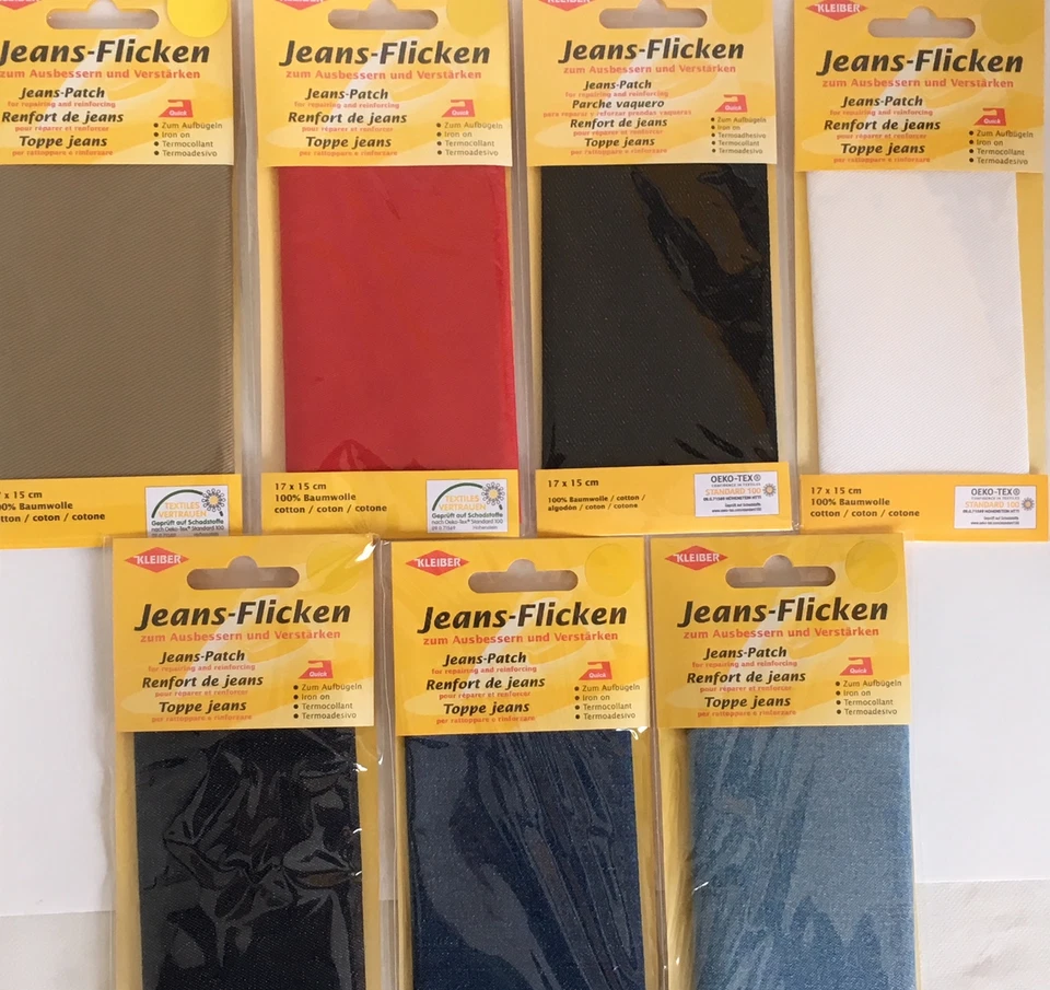 KLEIBER + CO.GMBH Jeansflicken Bügelflicken Reparatur Flicken 17x 15 cm