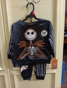 NEU Baby Jack Skellington Nightmare Before Christmas 18M, 2T Sweatshirt Hose Neu mit Etikett - Bild 1 von 5
