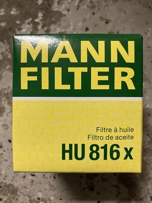 MANN Oil FIlter HU816x BMW 07-17 1,3,5,6,7,X1,X3,X5,X6,Z4 - Image 1 of 4