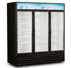 Fricool 3 Glass Door Merchandiser Refrigerator Beverage Cooler Black