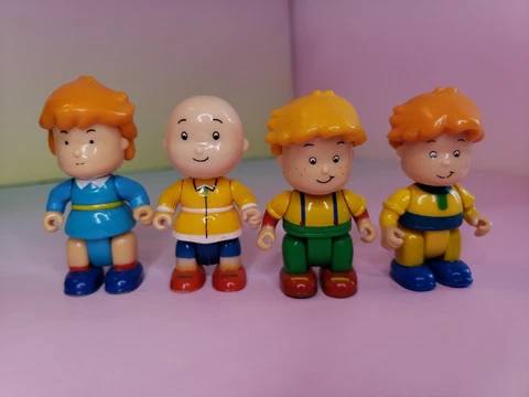 Caillou and Friends Poseable Figures 2.5" Set Of 4 Leo Rosie 2009 PBS Kids Toys Cover