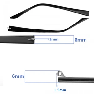 1 par de gafas de sol brazo de templo accesorios de reparación de repuesto plástico negro - Imagen 1 de 19