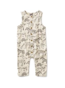 NWT Tea Collection Sleeveless Baby Romper Tropical Animal 3-6 Months - Picture 1 of 2