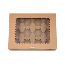 VDL Windowed Cupcake Boxes W/ Inner Trays 1 2 4 6 12 Cup Cakes