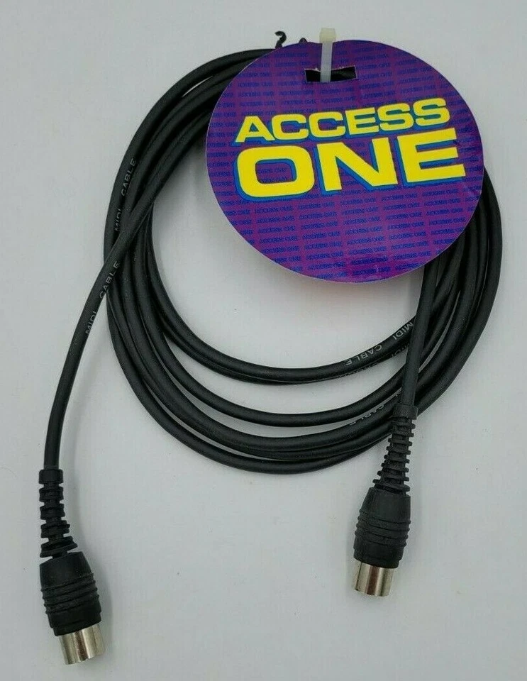 Access One - Cable MIDI de 10 pies de 5 pines a 5 pines - Negro - Nuevo Foto 1 de 3