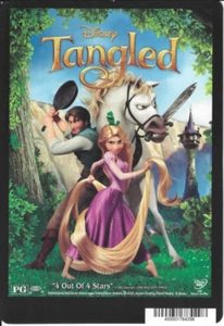 DISNEY - TANGLED - Blockbuster Shelf Card - Mandy Moore - AUTHENTIC - Picture 1 of 1