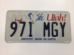 VINTAGE UTAH NUMMERNSCHILD SKI ⛷ UTAH ROT/WEISS/BLAU 971 MGY - Bild 1 von 7