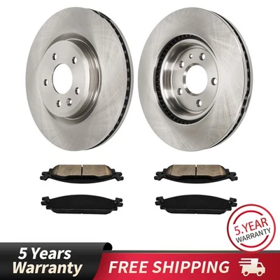 Rotores de disco delanteros y pastillas de freno 54171 D1376 para Ford Explorer 2011 2012 2013 2014 Foto 1 de 4