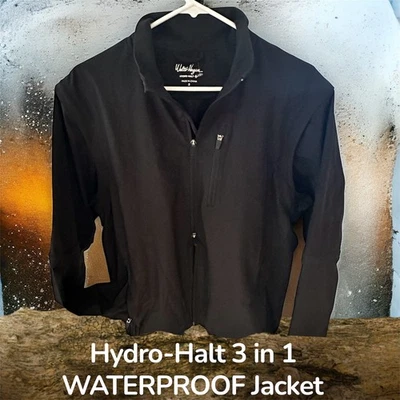 Chaqueta de golf Walter Hagen HYDROHALT 3 en 1 doble cremallera IMPERMEABLE ~PEQUEÑA~NEGRA~NUEVA SIN ETIQUETAS Foto 1 de 4