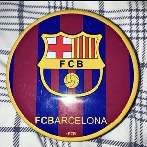 FC BARCELONA FCB METAL & CORK COASTERS - SET OF 6 - IN COLLECTOR TIN - Picture 1 of 5