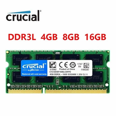 DDR3L 4GB/8GB/16GB/32GB 1600 PC3L-12800S 204Pin 1.35V SODIMM Laptop Memory Lot - Image 1 of 4