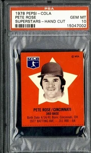 1978 Pepsi Cola Pete Rose - PSA 10 - Picture 1 of 2
