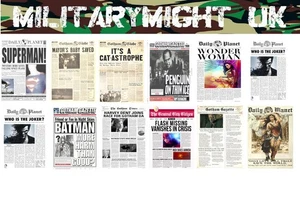 1 18 / 1 16 SCALE NEWSPAPERS DC CINEMATIC UNIVERSE DIORAMA - Picture 1 of 1