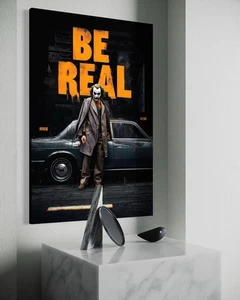 Gangster Leinwand Bild Batman Farbig Dekoration Kunst Stil Pop-Art Joker - Picture 1 of 4