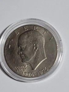 1776-1976 Eisenhower Bicentennial Dollar No Mint Mark Type 2/ - Picture 1 of 9