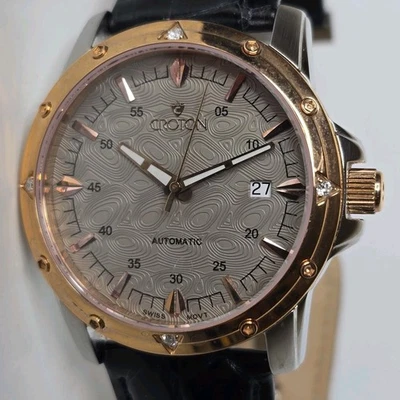 Croton Swiss Automatic Watch Gray Dial Rose Gold 40.5mm - Image 1 of 4