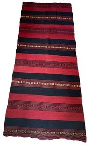 Antique Albanian traditional carpet kilim wool red multicolor rug-168 cm x 69cm - Picture 1 of 5