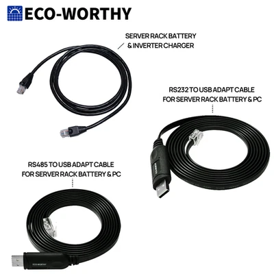 ECO-WORTHY Cable for Server Rack Battery & PC | Inverter Charger Communication