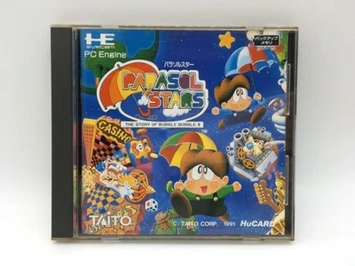PC Engine Parasol Stars DIE GESCHICHTE VON BUBBLE BOBBLE Taito Japan Spiel - Bild 1 von 3