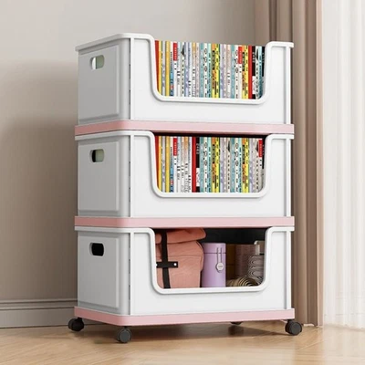 Large Capacity Bookshelf Removable Desktop Storage Basket  Bedroom - Image 1 of 4