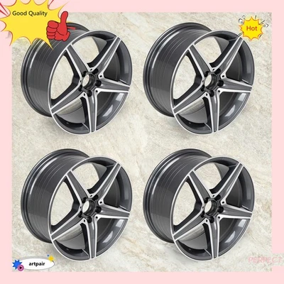 Juego de 4 llantas de 18" para Mercedes Benz C300 C200 C350 PCD 5x112 gris mecanizado Foto 1 de 4