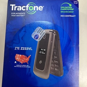 Tracfone Wireless ZTE Z233VL 4G LTE Flip Phone BRAND NEW Smart Flip Open Box - Picture 1 of 9
