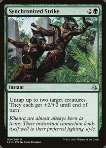 Synchronized Strike 2x FOIL AKH MTG Amonkhet Uncommon MINT green - Imagen 1 de 1