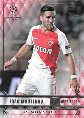 2016-17 Topps UEFA Champions League Showcase Joao Moutinho Monaco SP Red /25 - Image 1 of 3