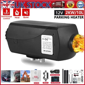 Diesel Air Heater 12V 2KW 10L Tank Remote Control Thermostat Caravan Motorhome - Picture 1 of 11
