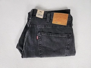 Pantalones de mezclilla Levi's 501 Premium regular con botones de pierna recta 38X30 negros para hombre - Imagen 1 de 13