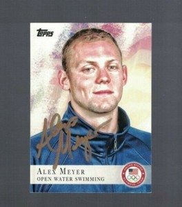 Alex Meyer Olympic Swimming Signed Trading Card W/Our COA 