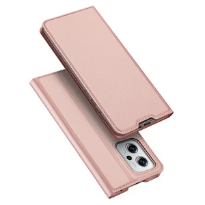 DUX DUCIS Skin Pro Faux Leather Wallet Flip Case Xiaomi Poco X4 GT - Rose Gold - Picture 1 of 10