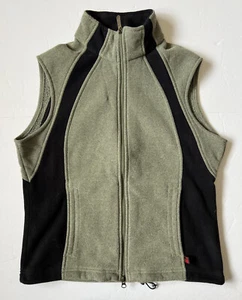 WOOLRICH - Women's Green Full Zip Polyester Fleece Vest - Size Medium - Picture 1 of 7