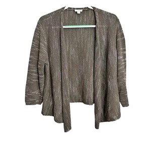 J.Jill Damen Gr. L Melange Open Front Cardigan Pullover Lagenlook Freizeit - Bild 1 von 7