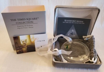 Waterford Crystal 2004 Hope for Unity Disc - New/Old Inventory - In Box - 2.875"