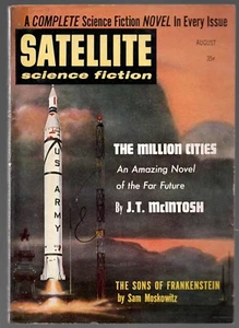 Satellite Science Fiction August 1958 The Million Cities J.T McIntosh H.G. Wells - Foto 1 di 10