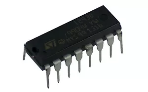 Chip controlador de motor L293D, DIP IC, paso a paso de cuatro canales push pull, puente H - Imagen 1 de 2