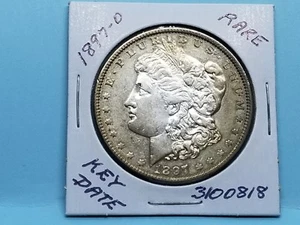 1897-O MORGAN SILBER DOLLAR SELTENES SCHLÜSSELDATUM SCHÖNE RANDTÖNUNG #3100818-44AA - Bild 1 von 4