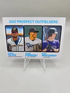 2022 Topps Heritage Minor League #182 PROSPECT OUTFIELDERS (Jasson Dominguez) - Picture 1 of 2