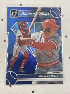 2023 Donruss Baseball Johnny Bench Diamond Kings Blue Halo Cincinnati Reds #25