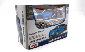 BUGATTI CHIRON BLUE Modellino auto model kit di montaggio scala 1:24 modellismo - Foto 1 di 1