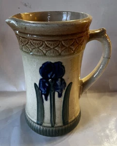 Antique Brush McCoy 1912 Yellow Ware Iris Pitcher - Picture 1 of 12