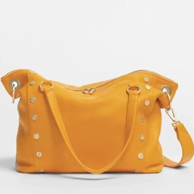 NWT $695 Hammitt Large Daniel Satchel Tangerine Yellow Orange / Brushed Gold - Image 1 of 4