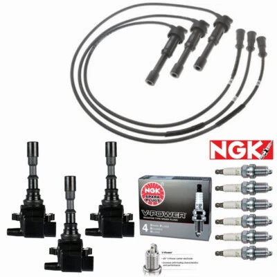 Juego de cables de bobina de encendido UF431 + bujías NGK para Kia Sorento 2003-2006 3,5 L Foto 1 de 4