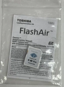 Genuine Toshiba 8GB FlashAir SD Card Wifi Wireless - Picture 1 of 2