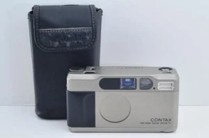 CONTAX T2 Carl Zeiss Sonnar f/2.8 35mm Film Camera Titan Silver Good Condition - Picture 1 of 13