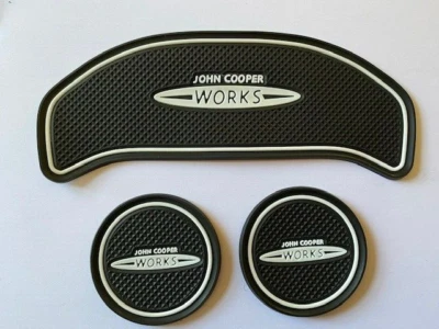 MINI (F54) CLUBMAN 'JCW' 2016 - 2020 (3 PEÇAS) CONJUNTO DE ALMOFADAS DE PORTÃO INTERIOR - BRANCO - Imagem 1 de 3